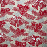 Cloches et pins de Noël 80 % coton 20 % polyester 140 cm de large Tissu imprimé numériquement Crafty Cottons Idéal pour l'artisanat, la couture, le matelassage, les fanions, le patchwork